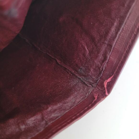 Must De Cartier Men's Bifold Leather Bordeaux Red Wallet Medium Card Bill - Picture 6 of 10